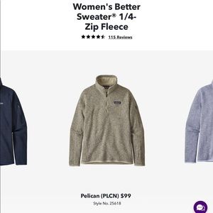 Patagonia women’s xs fleece pullover, quarter zip